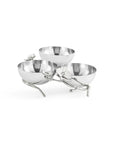 Silver Orchid Triple Bowl