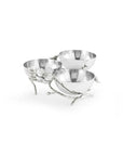 Silver Orchid Triple Bowl