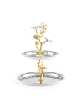 Lovebirds Silver & Gold Etagere
