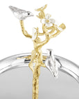 Lovebirds Silver & Gold Etagere