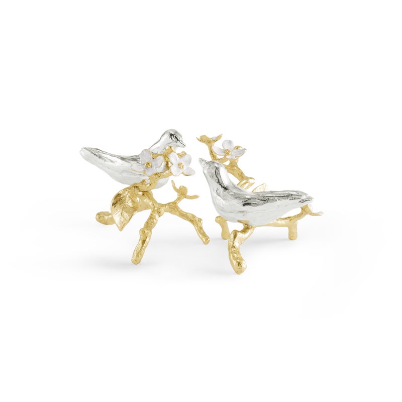 Lovebirds Silver & Gold Pair Decorative Object (2 pc) – Michael Aram