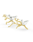 Lovebirds Silver & Gold Pair Decorative Object (2 pc)