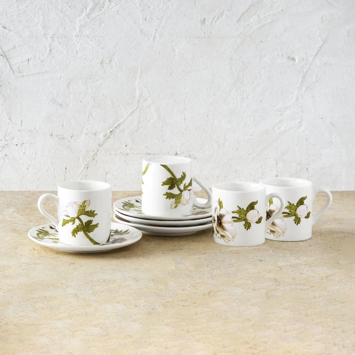 Michael Aram Anemone Painted Demitasse Set of 4