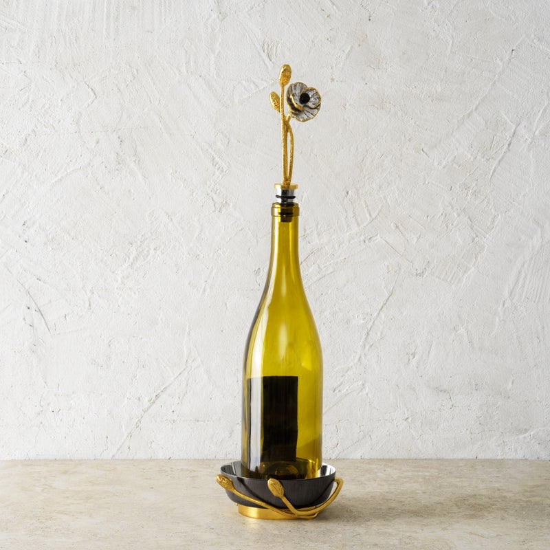 Anemone Wine Coaster & Stopper Set – Michael Aram