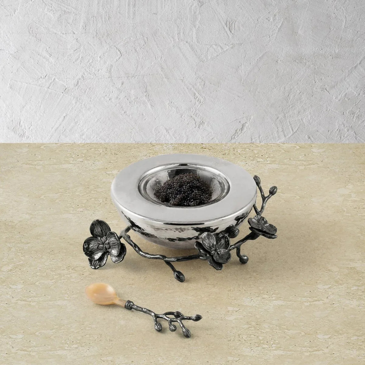 Michael Aram Black Orchid Caviar Dish w/ Spoon