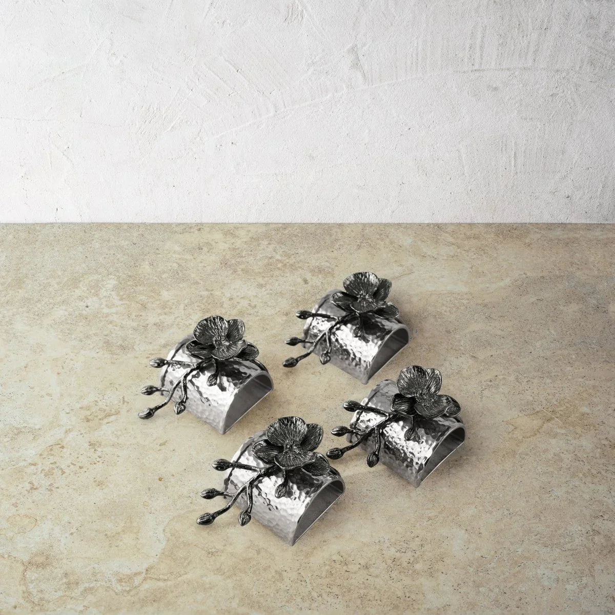 Michael Aram Black Orchid Napkin Ring Set
