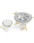 Michael Aram Butterfly Ginkgo Gold Caviar Dish with Spoon