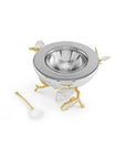 Michael Aram Butterfly Ginkgo Gold Caviar Dish with Spoon