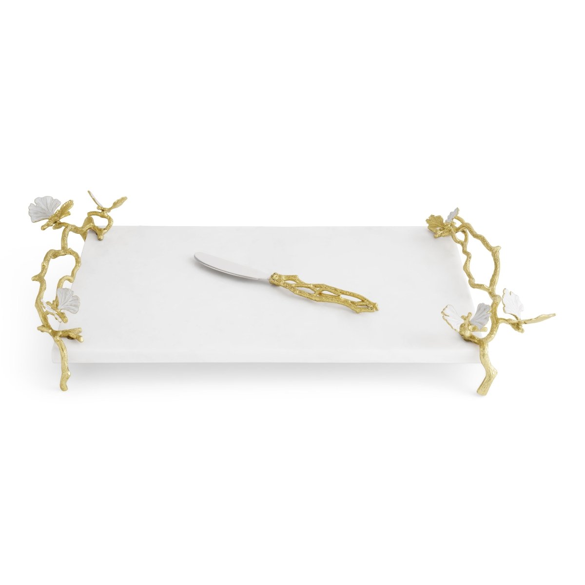 Butterfly Ginkgo Gold Cheese Board with Spreader – Michael Aram
