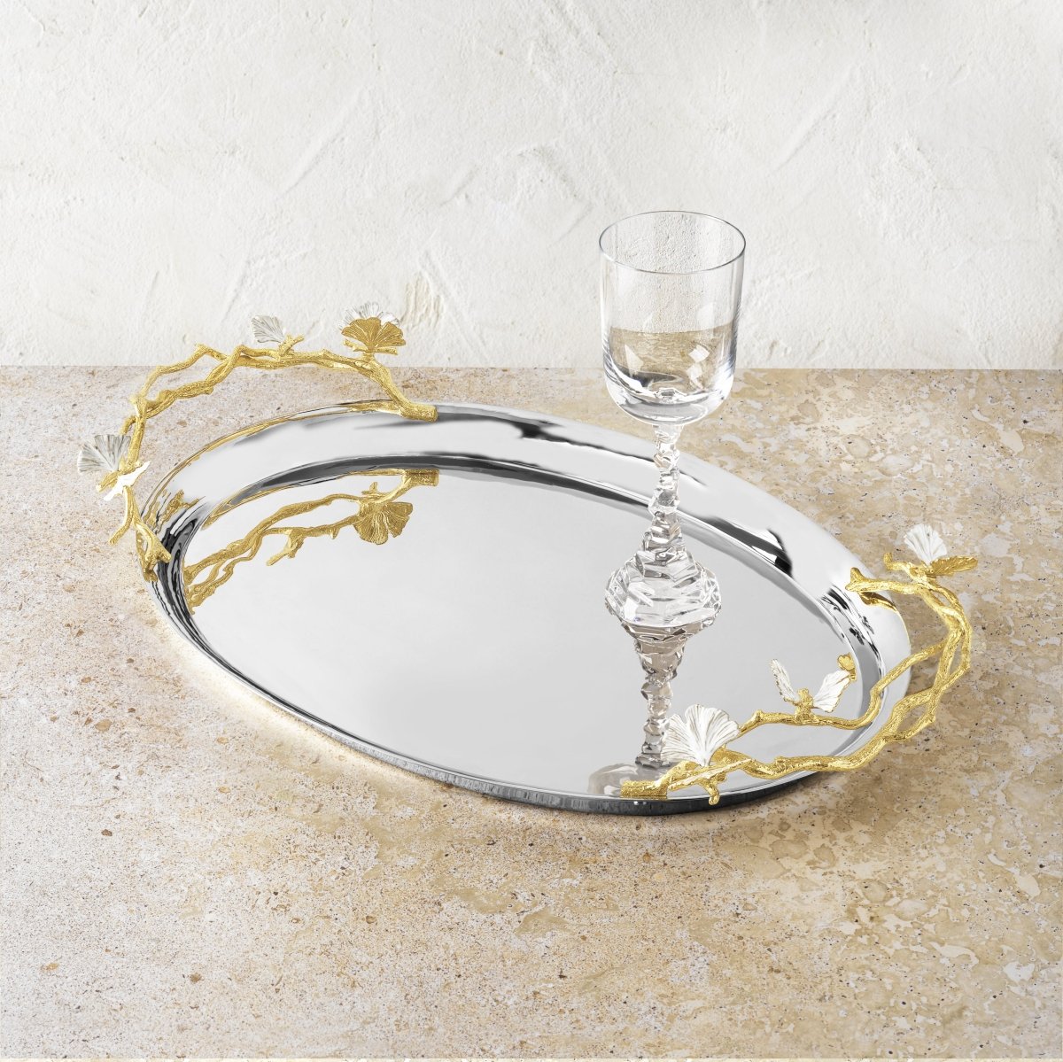 Michael Aram Inspired buy Gold Flower Tray