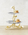 Michael Aram Butterfly Ginkgo Gold Two Tier Etagere