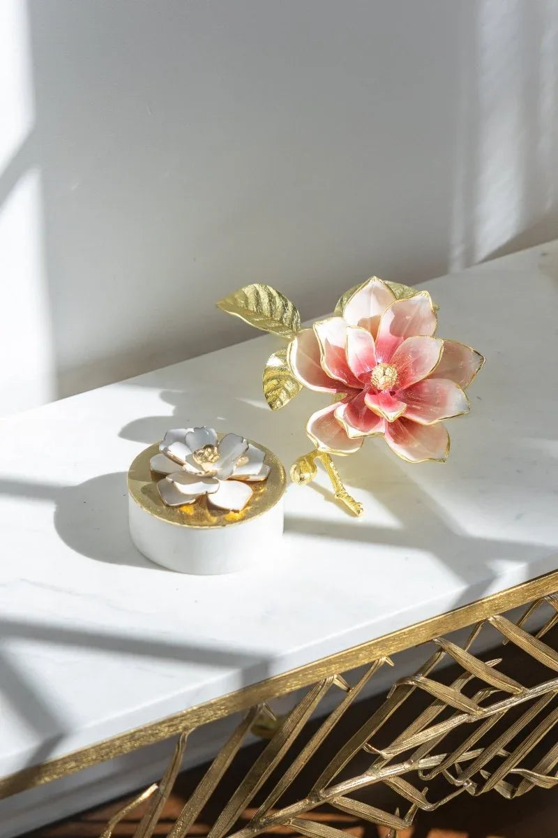 Pink Magnolia Decorative Object – Michael Aram