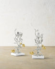 Michael Aram Pomegranate Silver & Gold Candleholders S/2