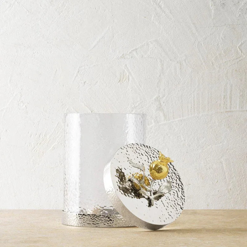 Michael Aram Pomegranate Silver & Gold Canister