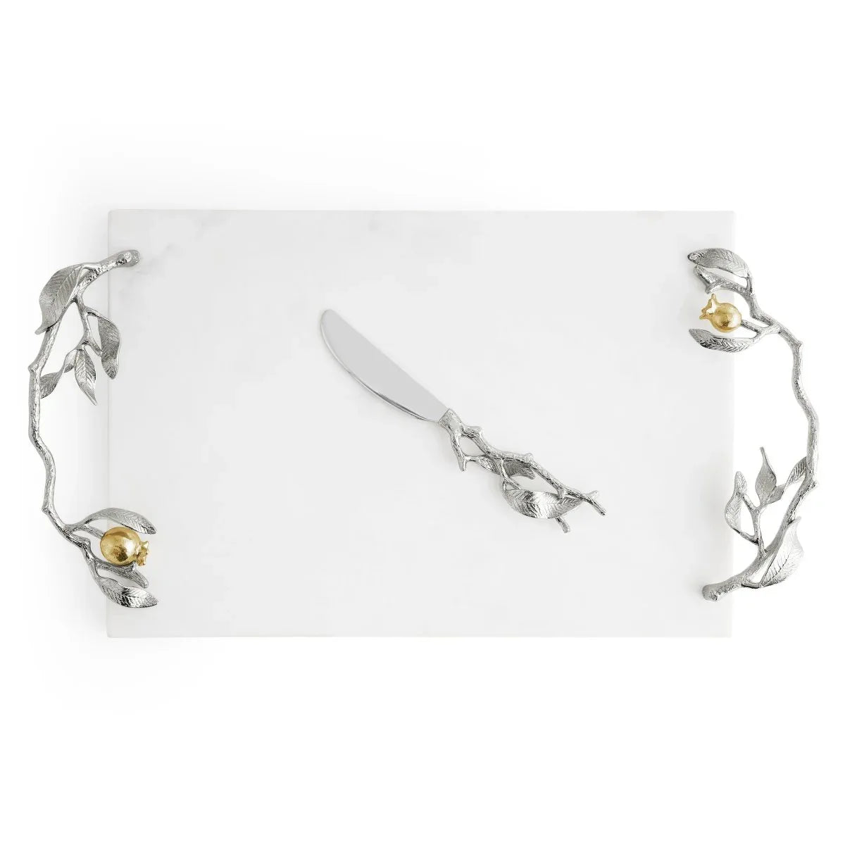 Michael Aram Pomegranate Silver & Gold Cheeseboard & Spreader