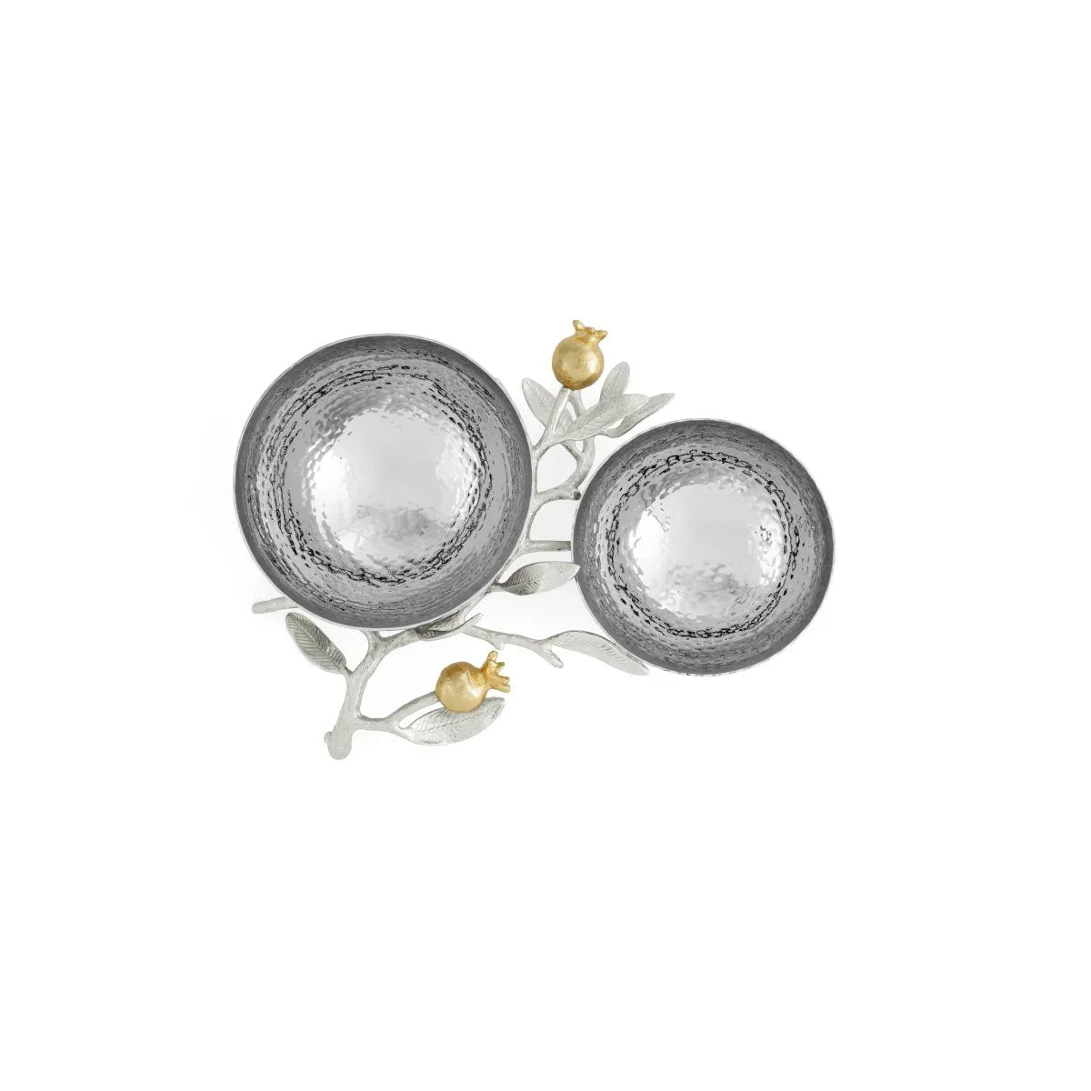 Michael Aram Pomegranate Silver & Gold Double Bowl
