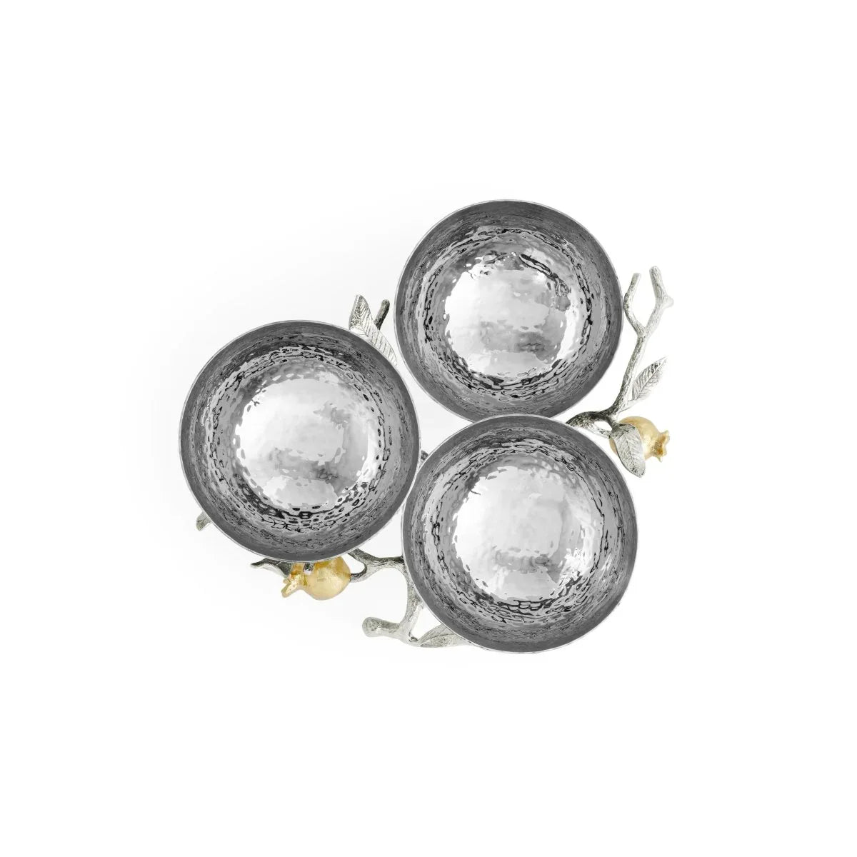 Michael Aram Pomegranate Silver & Gold Triple Bowl