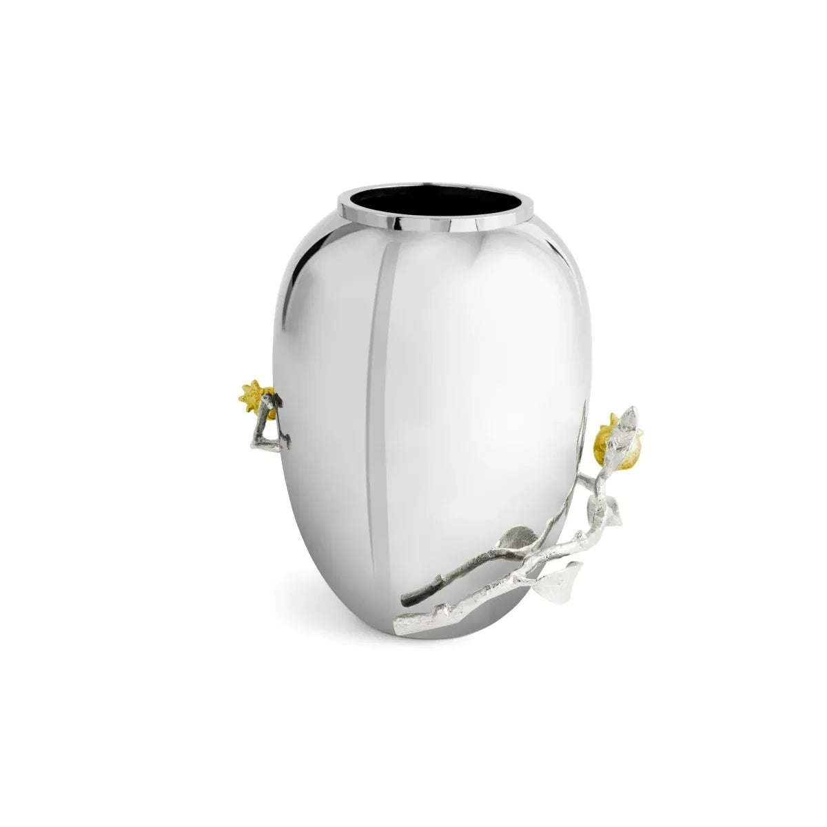 Michael Aram Pomegranate Silver & Gold Vase