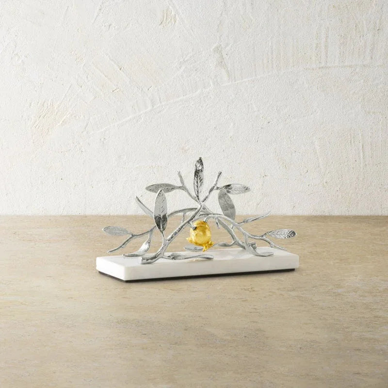 Michael Aram Pomegranate Silver & Gold Vertical Napkin Holder