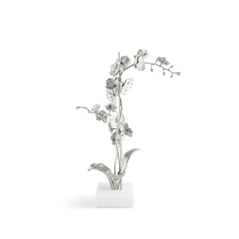 Michael Aram Silver Orchid Stem Sculpture Large