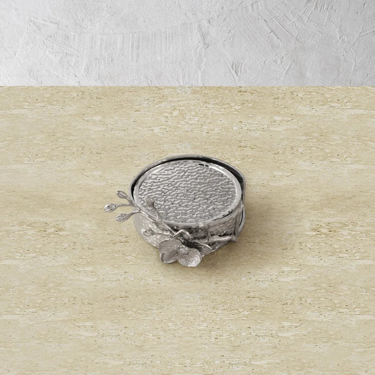 Michael Aram White Orchid Drink Coaster Set