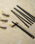 Michael Aram Zen Garden Chopsticks & Stand Set