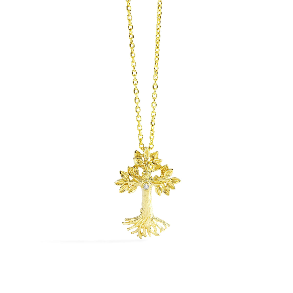 Michael Aram Armenian Tree of Life 25mm Cross Pendant Necklace with Diamonds