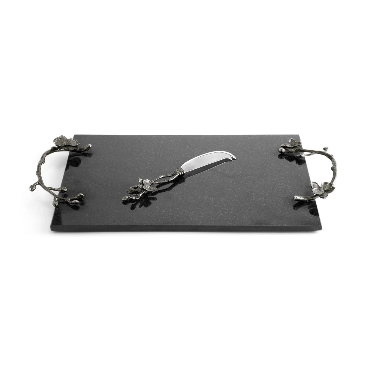 Michael Aram Black Orchid Cheese Board w/ Knife Large