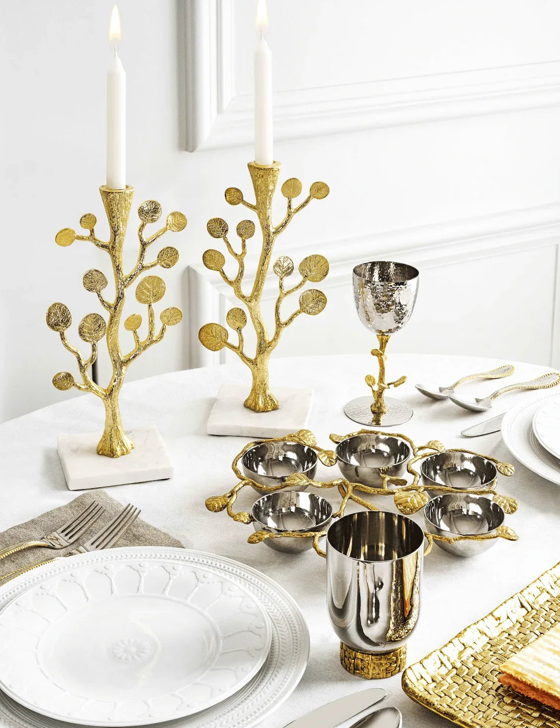 Botanical Leaf Candleholders – Michael Aram Botanical Leaf Candleholders – Michael Aram
