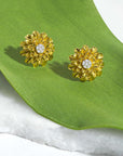 Michael Aram Dandelion Flower Earrings with Diamonds