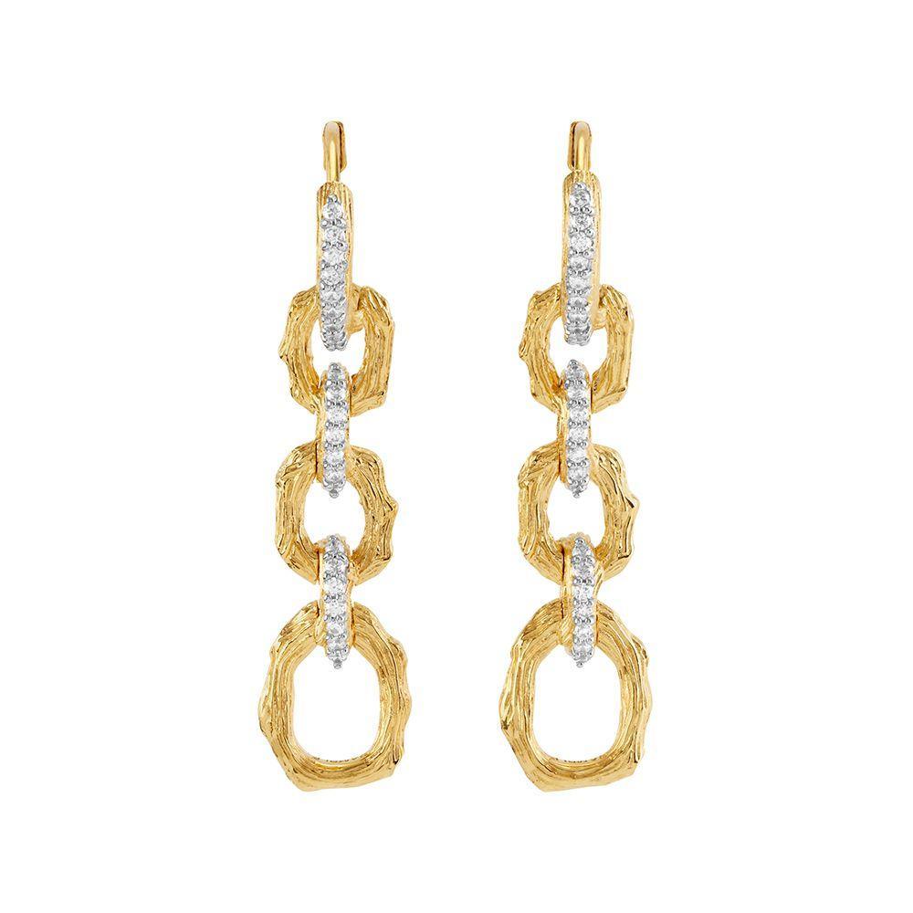 Michael Aram Enchanted Forest Link Earrings with Diamonds