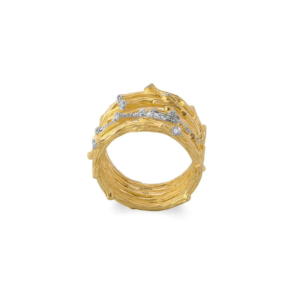 Michael Aram Enchanted Forest Multi Row Ring with Diamonds