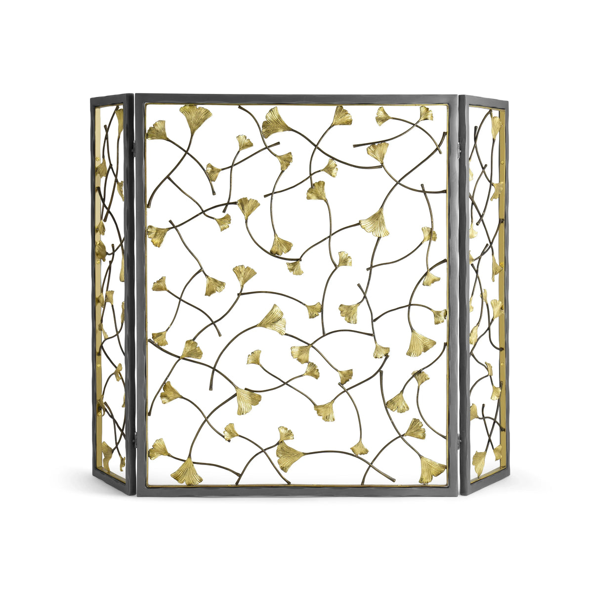Michael Aram Golden Ginkgo Decorative Fireplace Screen