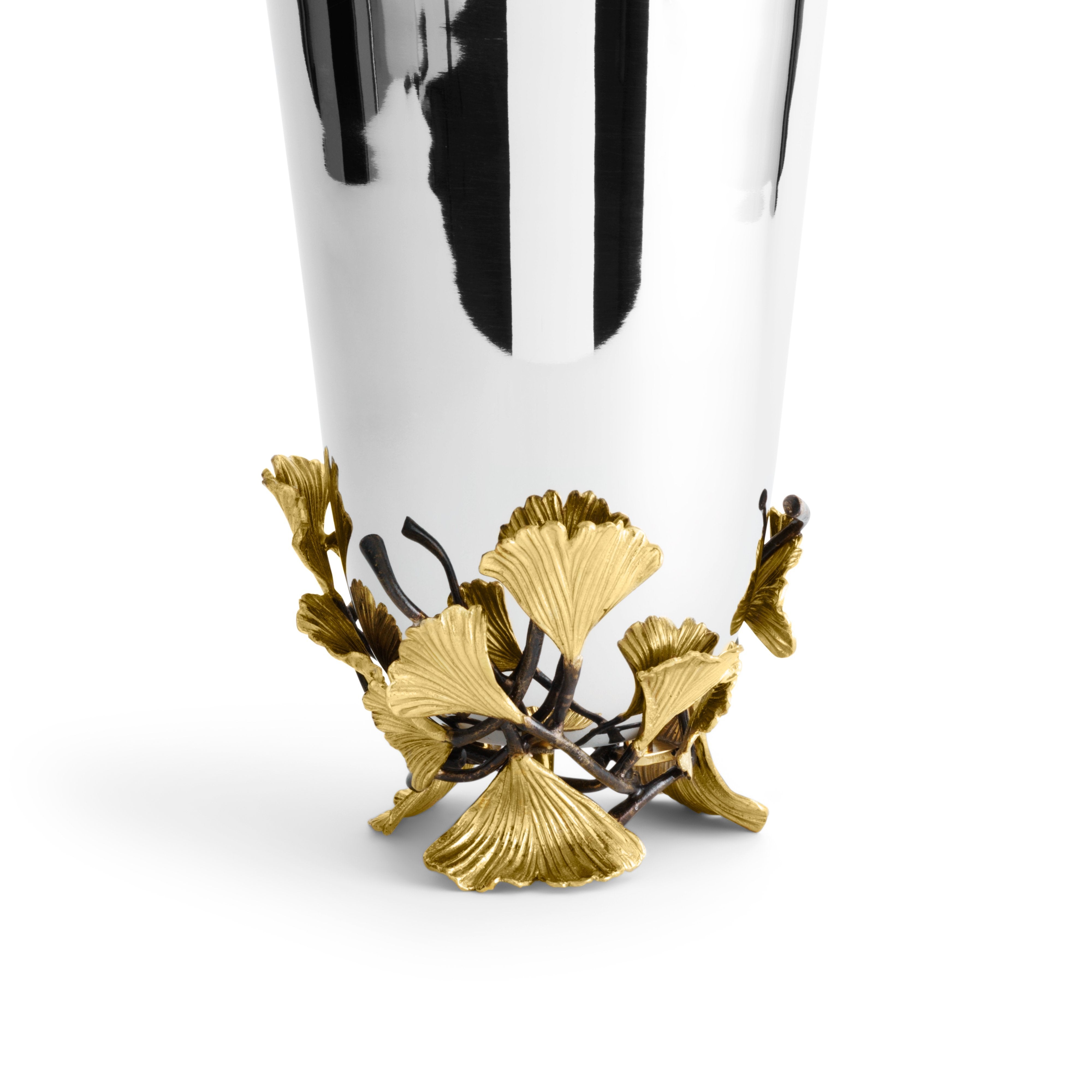 Golden Ginkgo Vase – Michael Aram