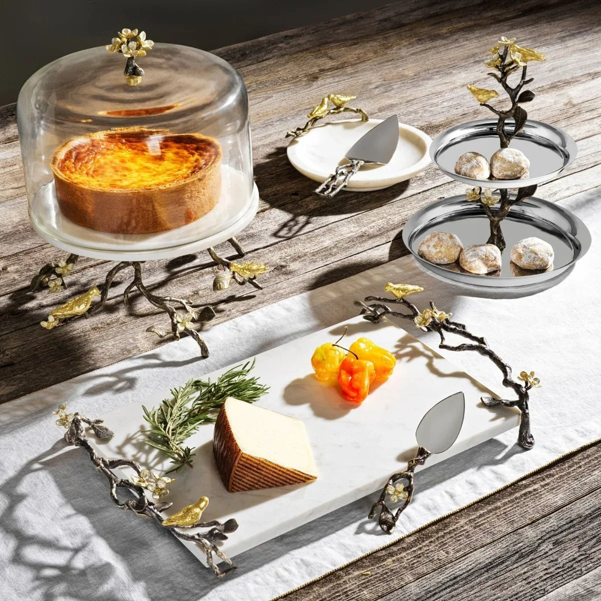 Michael Aram Lovebirds Cake Stand with Dome