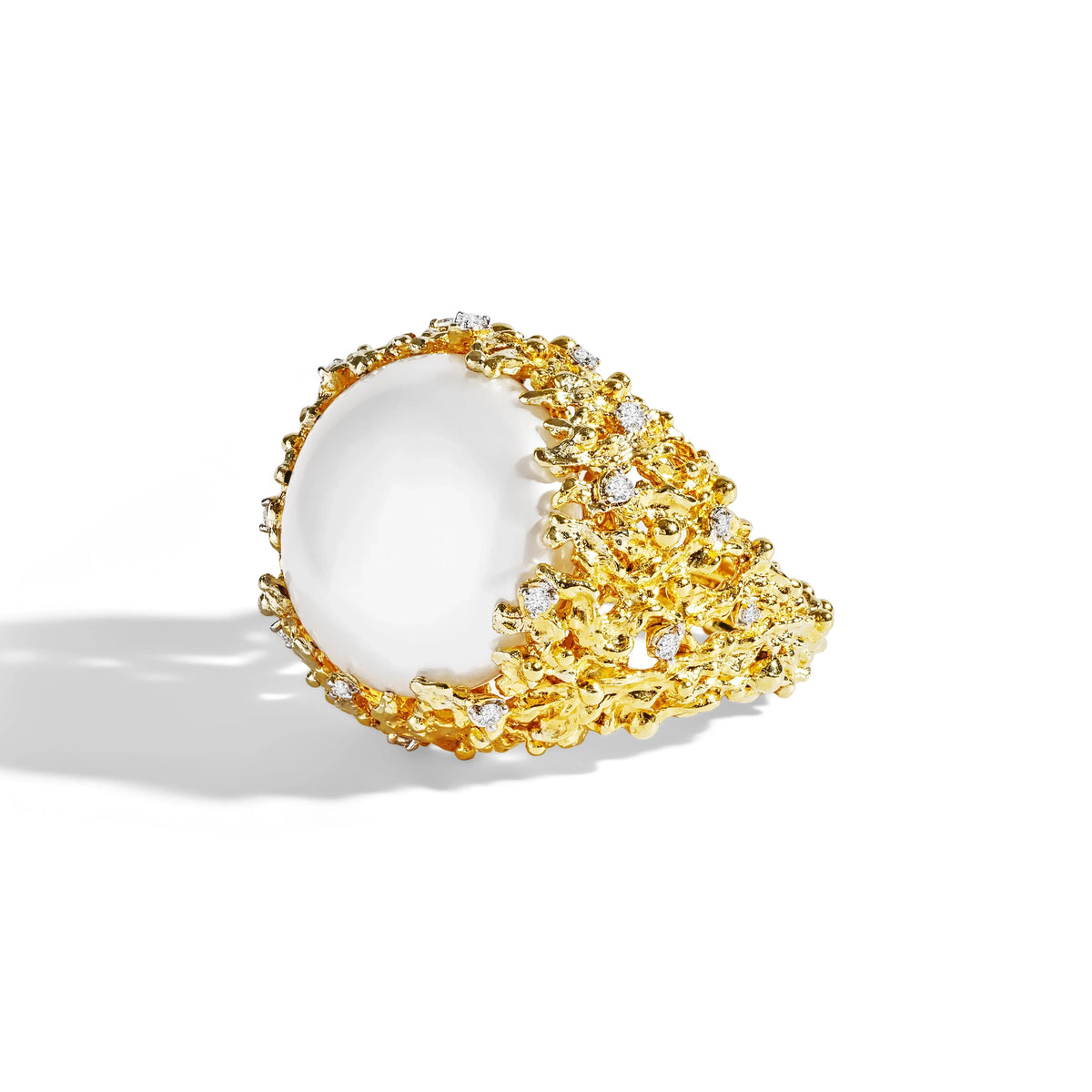 Michael Aram Ocean Ring with Pearl and Diamonds
