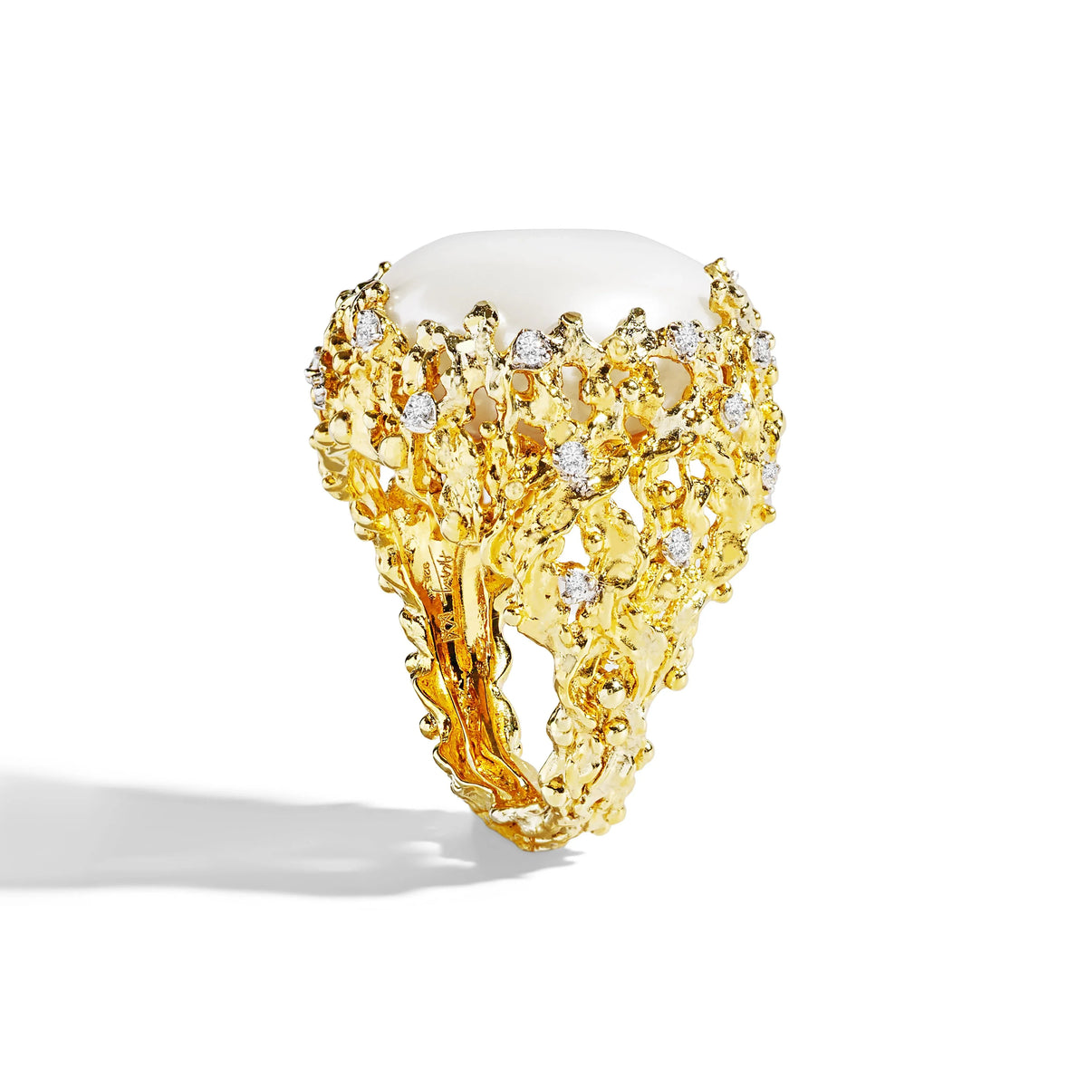 Michael Aram Ocean Ring with Pearl and Diamonds