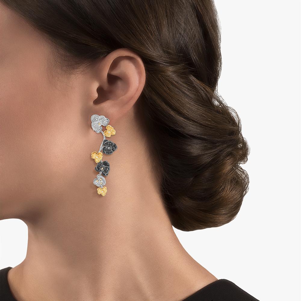 Michael Aram Orchid Earrings with Diamonds