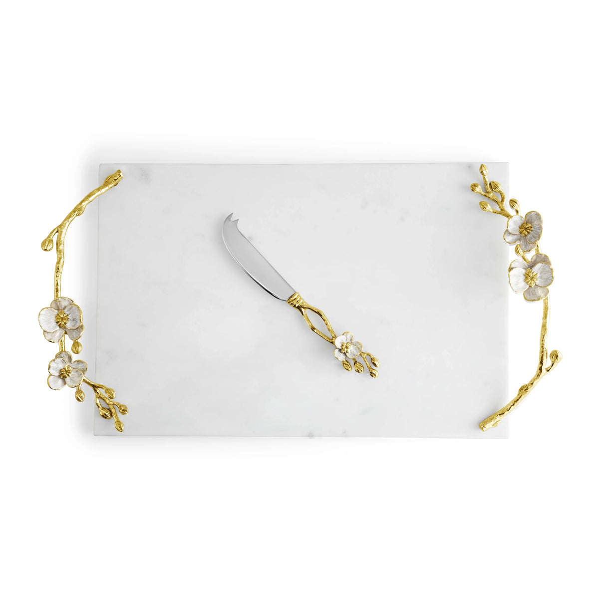 Michael Aram Orchid Large Cheese Board w/ Knife