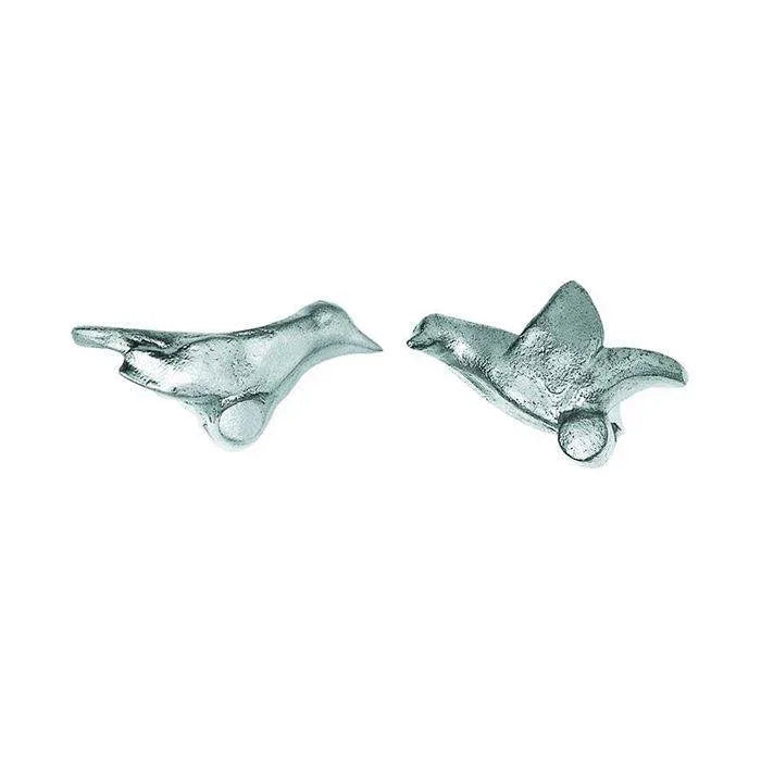 Michael Aram Silver-Tone Lovebird Knobs (Pair)