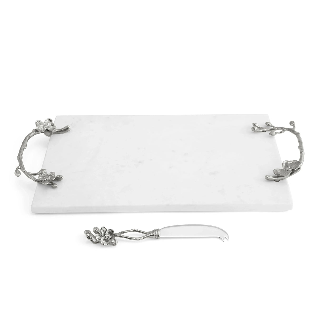 Michael Aram White Orchid Cheese Board w/ Knife