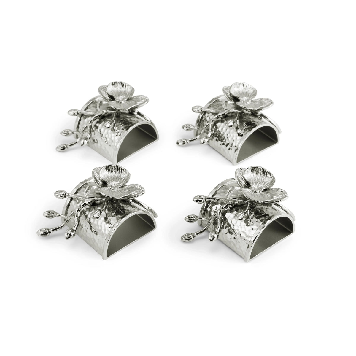 Michael Aram White Orchid Napkin Ring Set