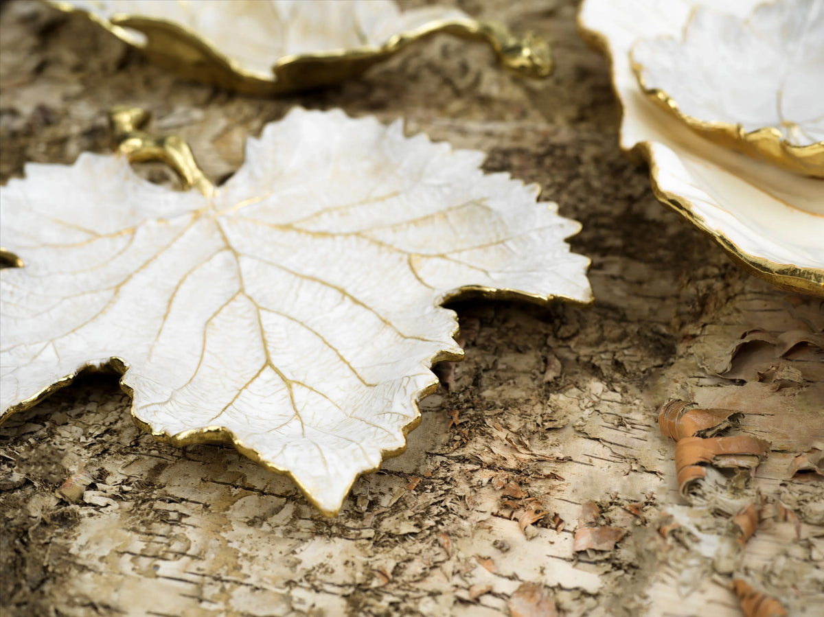 Michael Aram Winter Leaves Grape Leaf Dish