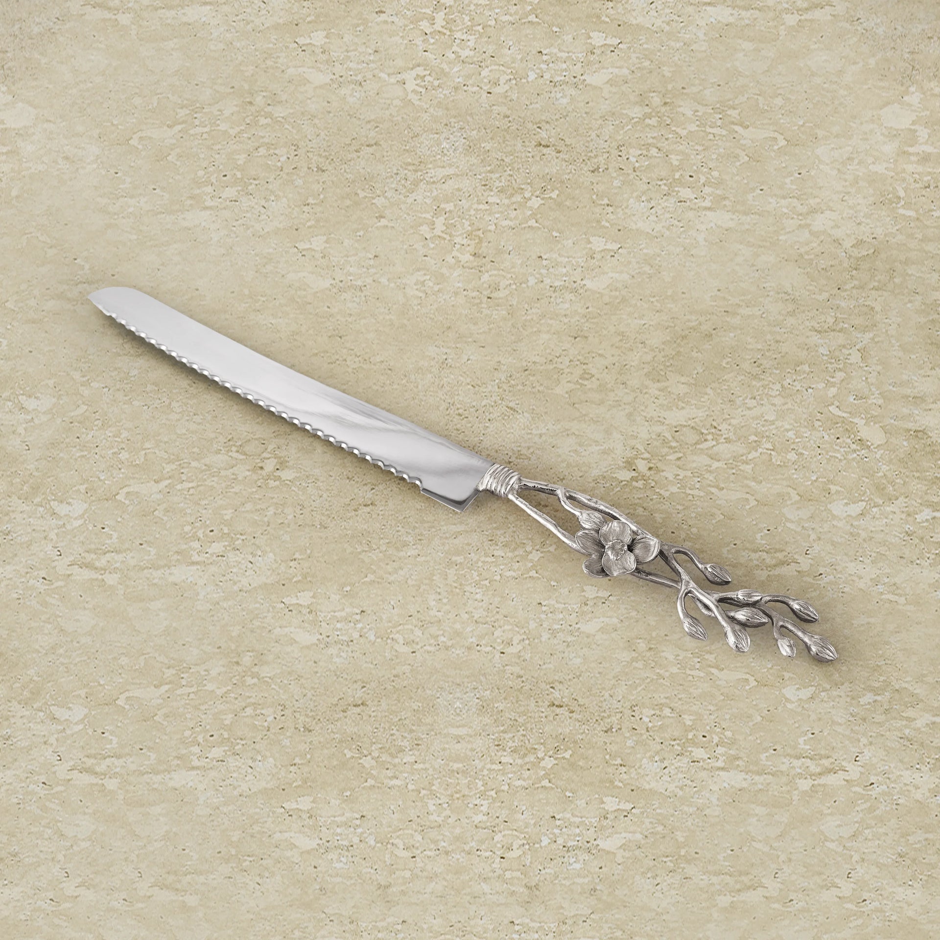 White Orchid Bread Knife