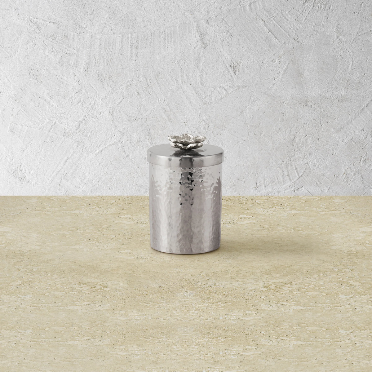 White Orchid Round Container