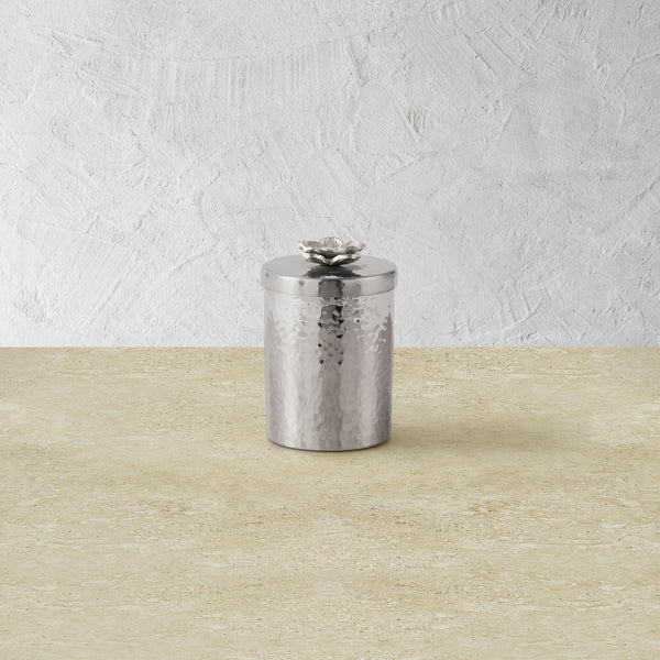 White Orchid Round Container