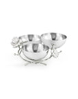 Silver Orchid Triple Bowl