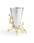 Lovebirds Silver & Gold Medium Vase