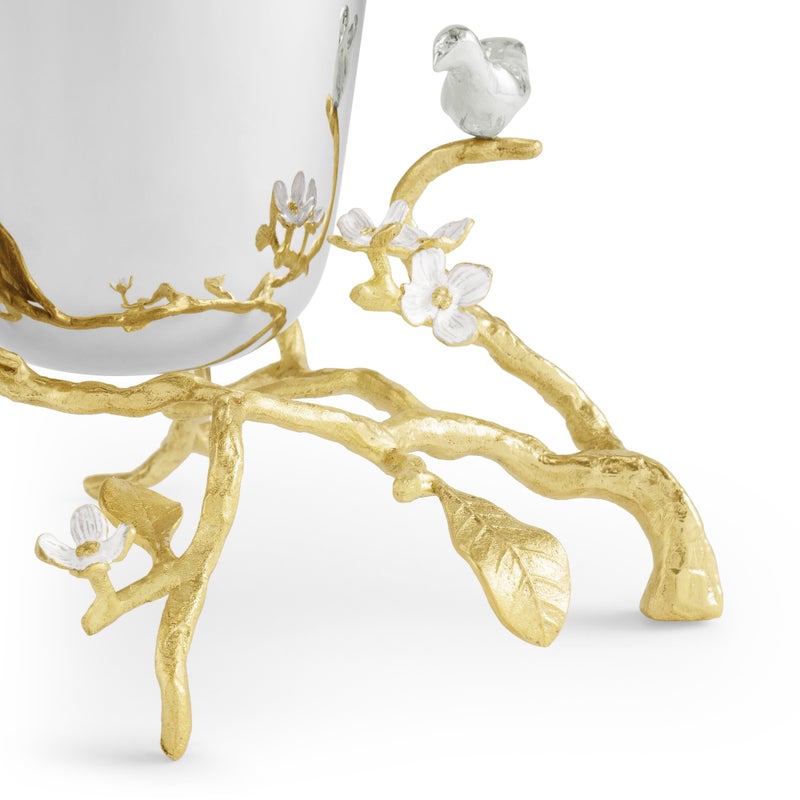 Lovebirds Silver & Gold Medium Vase – Michael Aram