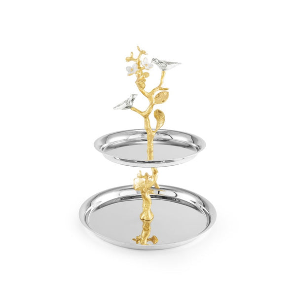 Lovebirds Silver & Gold Etagere – Michael Aram